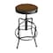Holland Bar Stool Co Adjustable Stool, Clear Coat Finish, Canter Thatch Seat 910CL001 - alternate 1